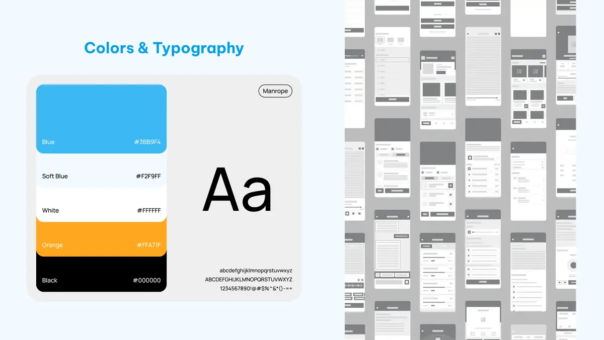 Colours and typography