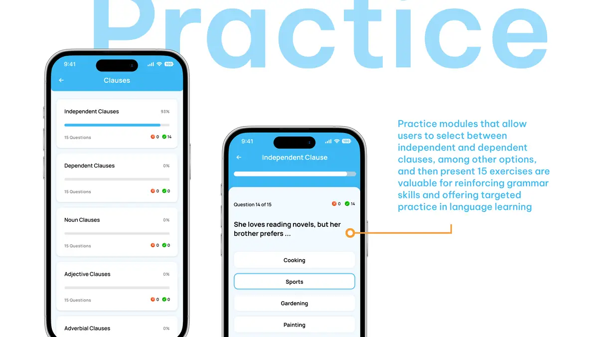 Practice: clause modules with per-module scores