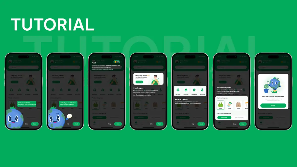 The in-app tutorial