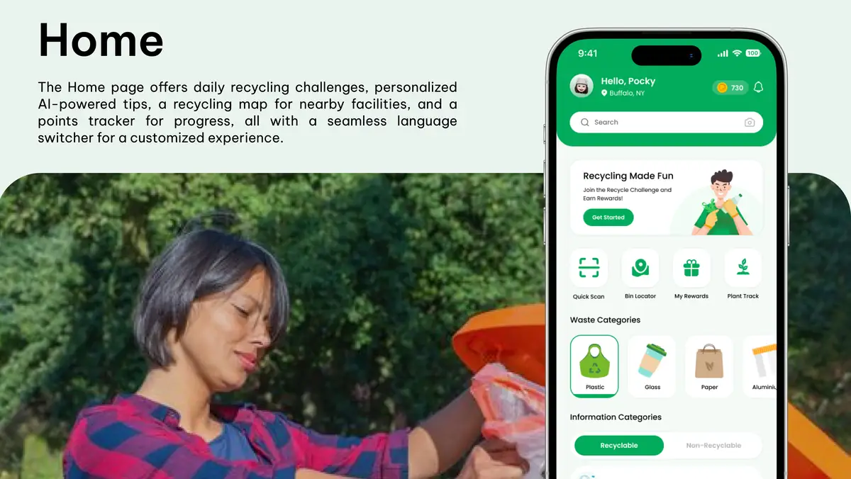 The ReMo home screen