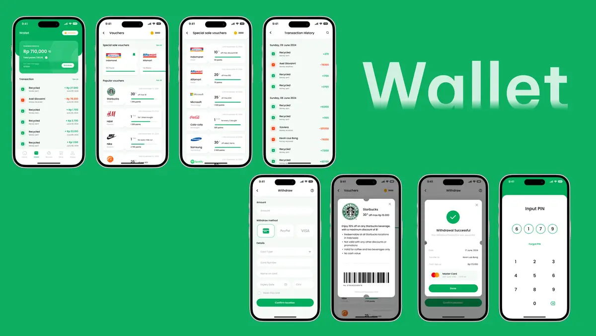 The wallet: balance, vouchers, history and withdrawal