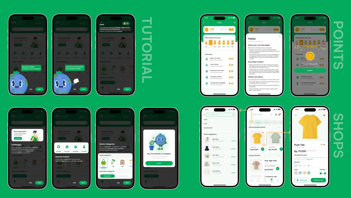 Notification settings, recycling assistant, statistics and AI assistant